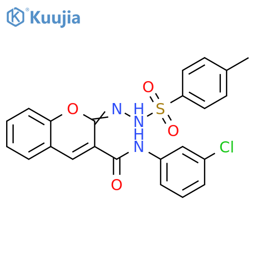 (2Z)-N-(3-chlorophenyl)-2-(4-methylbenzenesulfonamido)imino-2H-chromene-3-carboxamide structure