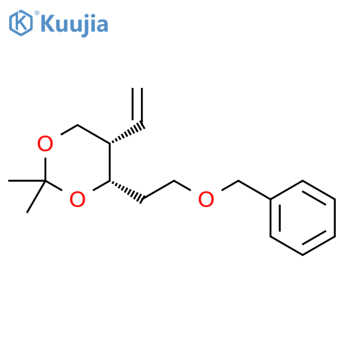 1,3-Dioxane, 5-ethenyl-2,2-dimethyl-4-[2-(phenylmethoxy)ethyl]-, cis- structure