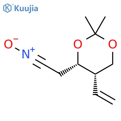 1,3-DIOXANE-4-ACETONITRILE, 5-ETHENYL-2,2-DIMETHYL-, N-OXIDE, CIS- structure
