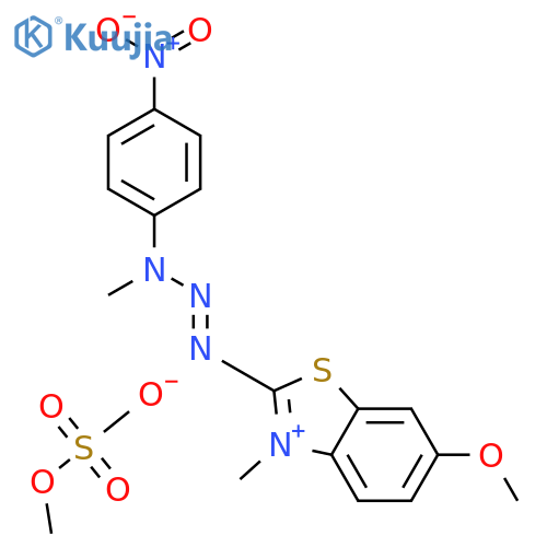 Benzothiazolium, 6-methoxy-3-methyl-2-(3-methyl-3-(4-nitrophenyl)-1-triazenyl)-, methyl sulfate structure