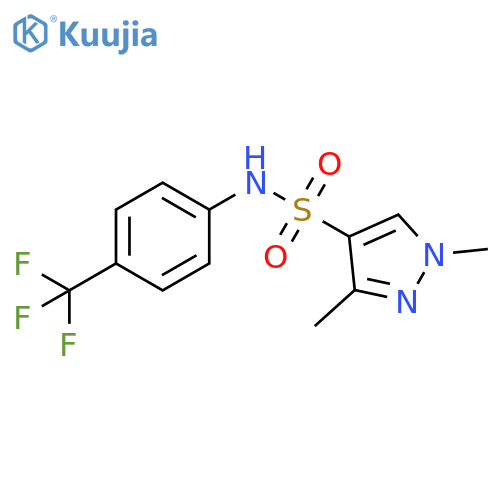 1,3-dimethyl-N-4-(trifluoromethyl)phenyl-1H-pyrazole-4-sulfonamide structure