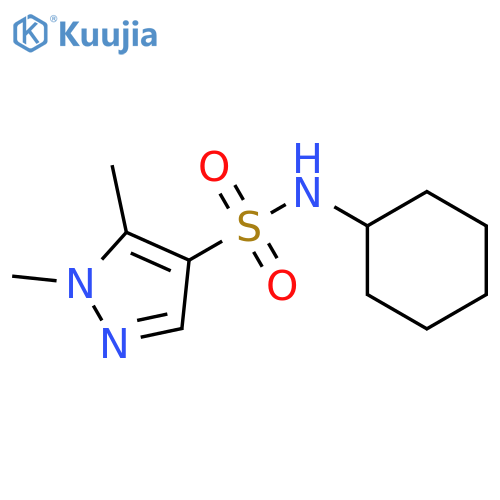 1,5-Dimethyl-1H-pyrazole-4-sulfonic acid cyclohexylamide structure