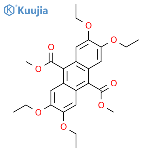 9,10-Anthracenedicarboxylic acid, 2,3,6,7-tetraethoxy-, dimethyl ester structure