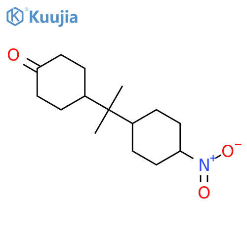 Cyclohexanone, 4-[1-methyl-1-(4-nitrocyclohexyl)ethyl]- structure