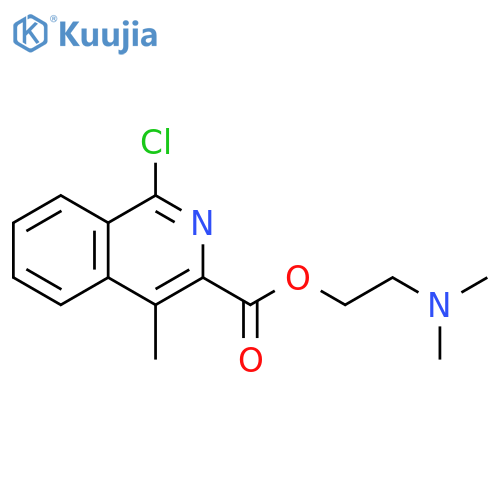 3-Isoquinolinecarboxylic acid, 1-chloro-4-methyl-,2-(dimethylamino)ethyl ester structure