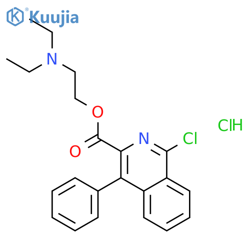 2-(diethylamino)ethyl 1-chloro-4-phenylisoquinoline-3-carboxylate hydrochloride structure