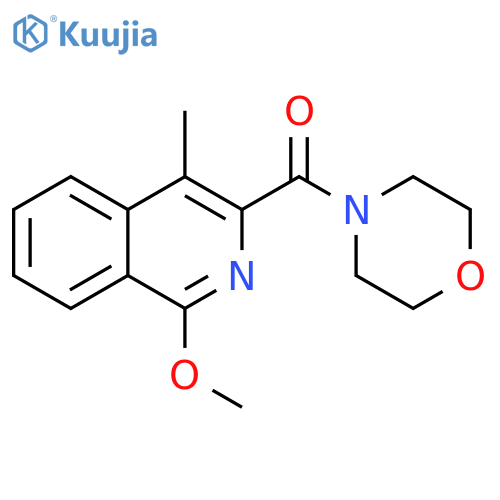 Morpholine, 4-[(1-methoxy-4-methyl-3-isoquinolinyl)carbonyl]- structure
