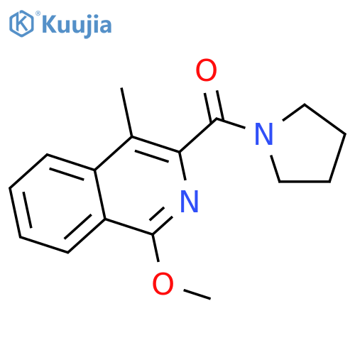 Pyrrolidine, 1-[(1-methoxy-4-methyl-3-isoquinolinyl)carbonyl]- structure