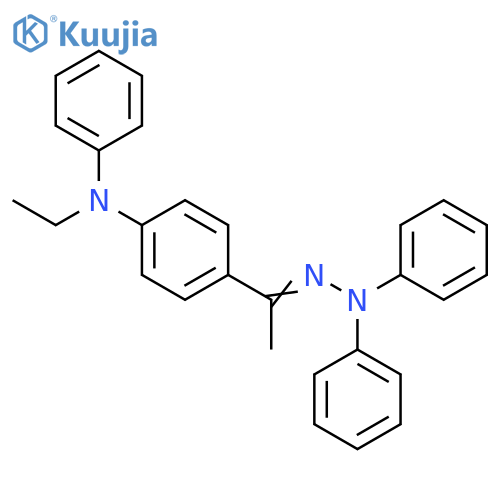 Ethanone, 1-[4-(ethylphenylamino)phenyl]-, diphenylhydrazone structure
