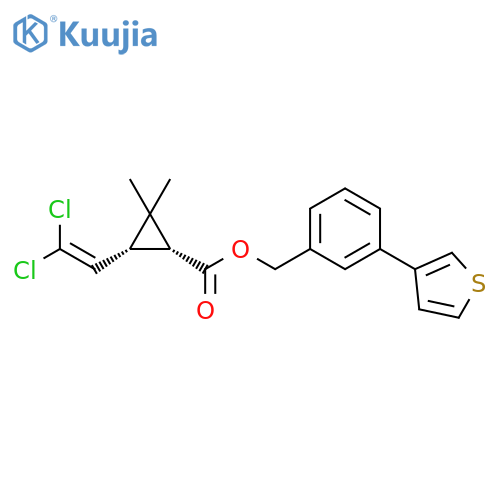 Cyclopropanecarboxylic acid, 3-(2,2-dichloroethenyl)-2,2-dimethyl-, [3-(3-thienyl)phenyl]methyl ester, cis- (9CI) structure