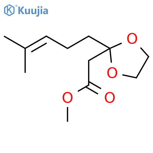 1,3-Dioxolane-2-acetic acid, 2-(4-methyl-3-pentenyl)-, methyl ester structure