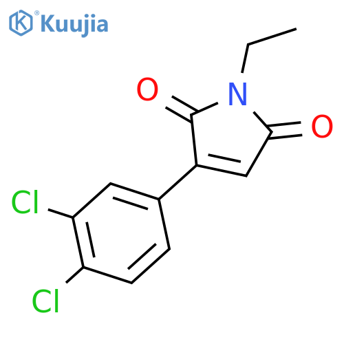 1H-Pyrrole-2,5-dione, 3-(3,4-dichlorophenyl)-1-ethyl- structure