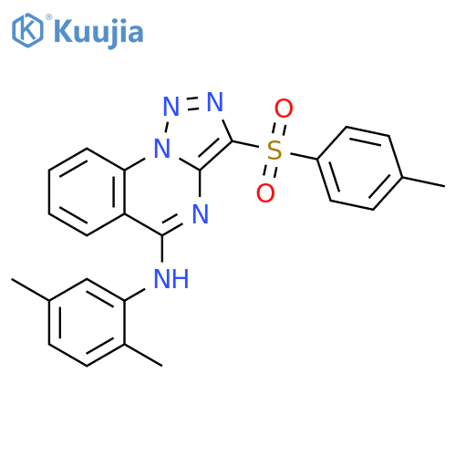 N-(2,5-dimethylphenyl)-3-(4-methylbenzenesulfonyl)-1,2,3triazolo1,5-aquinazolin-5-amine structure