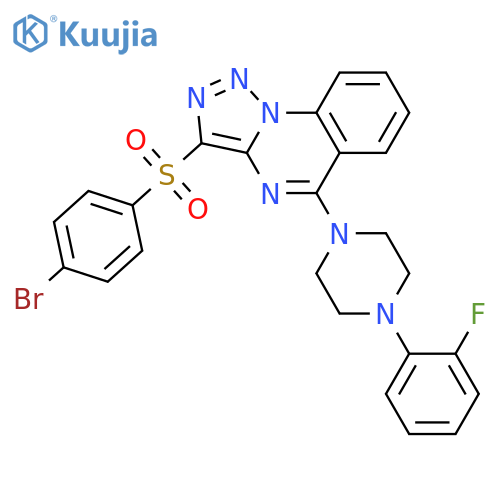 1-3-(4-bromobenzenesulfonyl)-1,2,3triazolo1,5-aquinazolin-5-yl-4-(2-fluorophenyl)piperazine structure