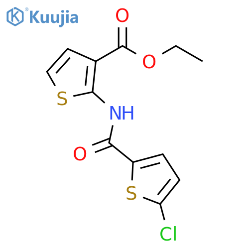 ethyl 2-(5-chlorothiophene-2-amido)thiophene-3-carboxylate structure