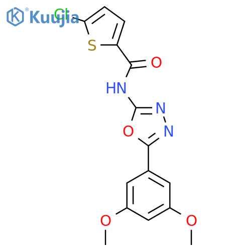5-chloro-N-5-(3,5-dimethoxyphenyl)-1,3,4-oxadiazol-2-ylthiophene-2-carboxamide structure