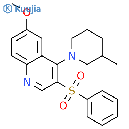 3-(benzenesulfonyl)-6-methoxy-4-(3-methylpiperidin-1-yl)quinoline structure