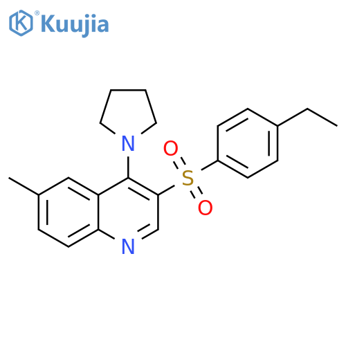 3-(4-ethylbenzenesulfonyl)-6-methyl-4-(pyrrolidin-1-yl)quinoline structure