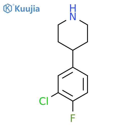 4-(3-chloro-4-fluorophenyl)piperidine structure