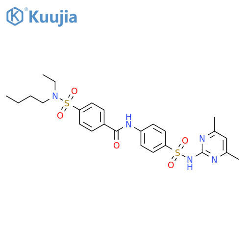 4-butyl(ethyl)sulfamoyl-N-{4-(4,6-dimethylpyrimidin-2-yl)sulfamoylphenyl}benzamide structure