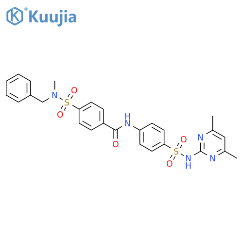 4-benzyl(methyl)sulfamoyl-N-{4-(4,6-dimethylpyrimidin-2-yl)sulfamoylphenyl}benzamide structure