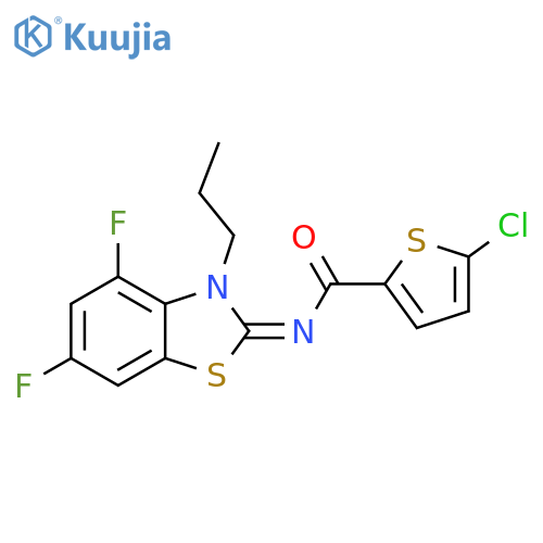 5-chloro-N-(2Z)-4,6-difluoro-3-propyl-2,3-dihydro-1,3-benzothiazol-2-ylidenethiophene-2-carboxamide structure