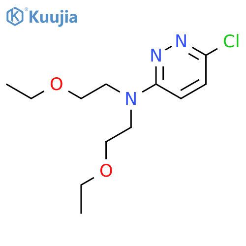 3-PYRIDAZINAMINE, 6-CHLORO-N,N-BIS(2-ETHOXYETHYL)- structure
