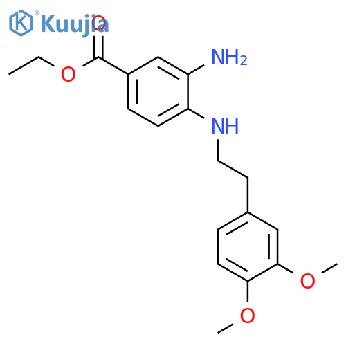 Ethyl 3-amino-4-{2-(3,4-dimethoxyphenyl)ethylamino}benzoate structure