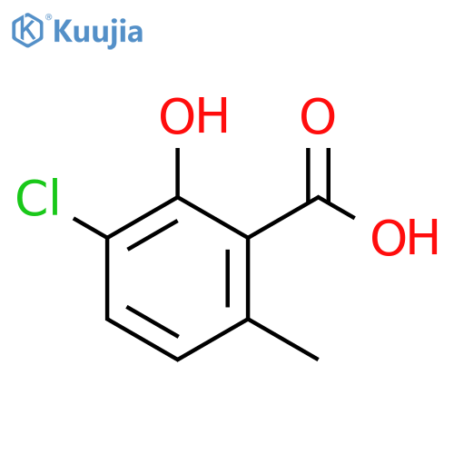 3-chloro-2-hydroxy-6-methylbenzoic acid structure