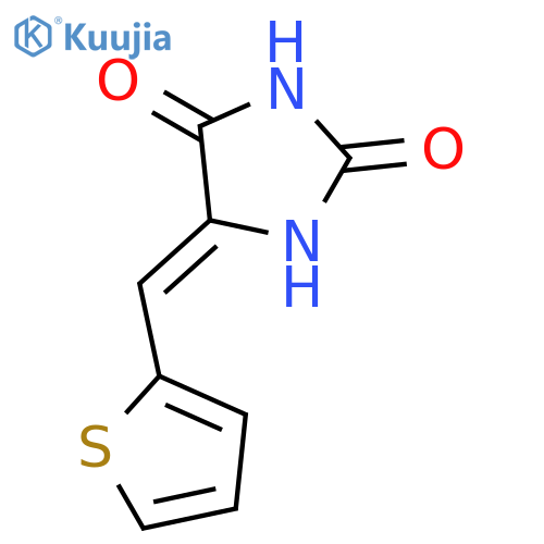 5-(thiophen-2-yl)methylideneimidazolidine-2,4-dione structure