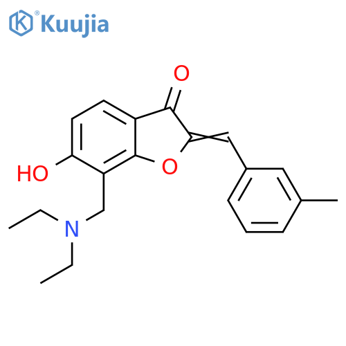 (2Z)-7-(diethylamino)methyl-6-hydroxy-2-(3-methylphenyl)methylidene-2,3-dihydro-1-benzofuran-3-one structure