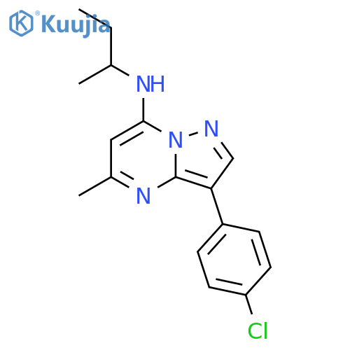 N-(butan-2-yl)-3-(4-chlorophenyl)-5-methylpyrazolo1,5-apyrimidin-7-amine structure