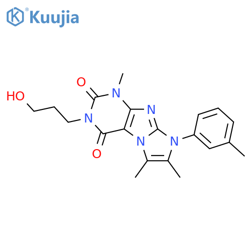 3-(3-hydroxypropyl)-1,6,7-trimethyl-8-(3-methylphenyl)-1H,2H,3H,4H,8H-imidazo1,2-gpurine-2,4-dione structure