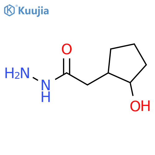 Cyclopentaneaceticacid, 2-hydroxy-, hydrazide structure