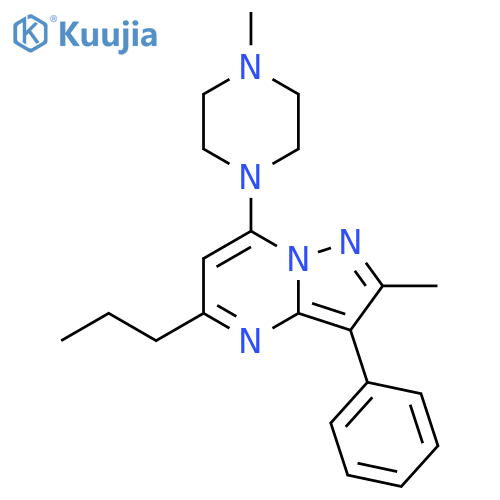 1-methyl-4-{2-methyl-3-phenyl-5-propylpyrazolo1,5-apyrimidin-7-yl}piperazine structure
