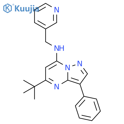 5-tert-butyl-3-phenyl-N-(pyridin-3-yl)methylpyrazolo1,5-apyrimidin-7-amine structure