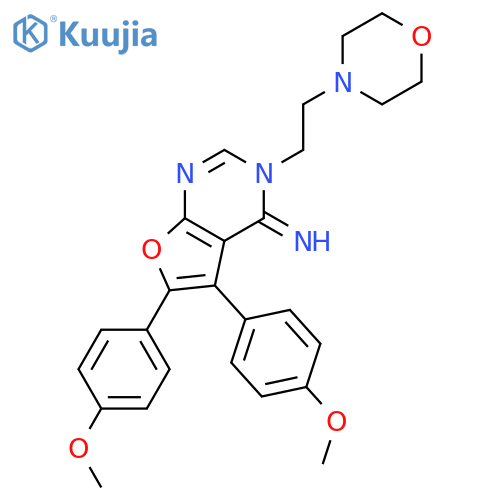 <br>5,6-bis(4-methoxyphenyl)-3-(2-morpholinoethyl)furo[2,3-d]pyrimidin-4(3H)-im ine structure