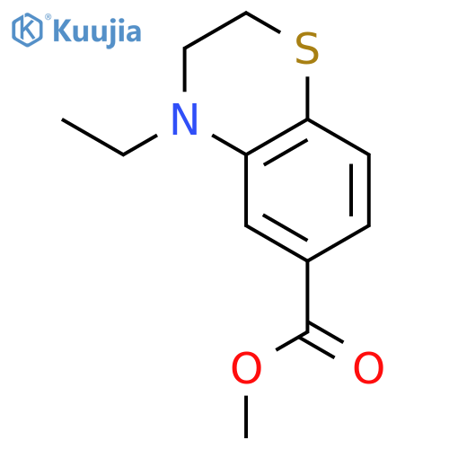 2H-1,4-Benzothiazine-6-carboxylic acid, 4-ethyl-3,4-dihydro-, methylester structure