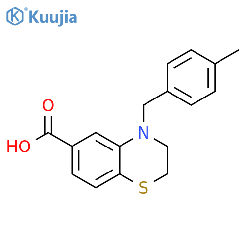 2H-1,4-Benzothiazine-6-carboxylic acid,3,4-dihydro-4-[(4-methylphenyl)methyl]- structure