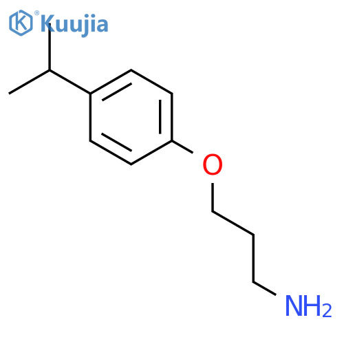 3-4-(propan-2-yl)phenoxypropan-1-amine structure