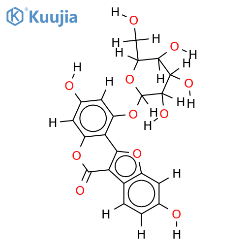 1,3,9-trihydroxycoumestan-1-O-beta-glucopyranoside structure