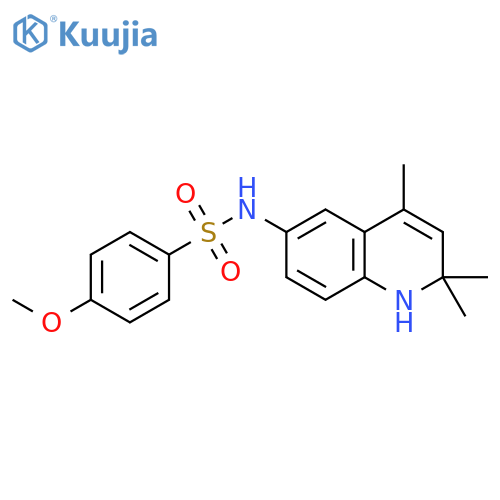 Benzenesulfonamide,N-(1,2-dihydro-2,2,4-trimethyl-6-quinolinyl)-4-methoxy- structure