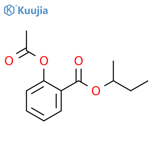 Benzoic acid, 2-(acetyloxy)-, 1-methylpropyl ester structure