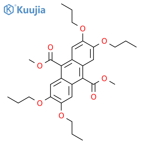 9,10-Anthracenedicarboxylic acid, 2,3,6,7-tetrapropoxy-, dimethyl ester structure