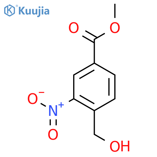 Benzoic acid, 4-(hydroxymethyl)-3-nitro-, methyl ester structure