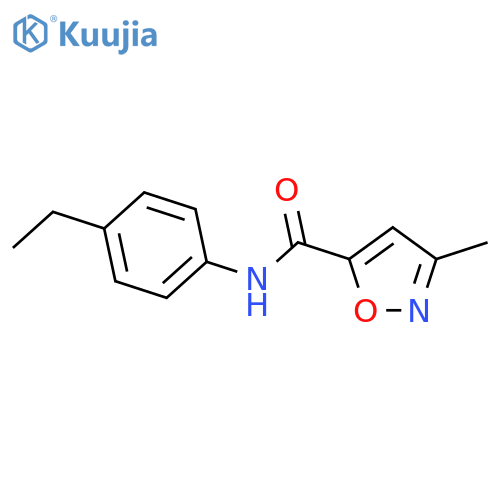 3-Methyl-isoxazole-5-carboxylic acid (4-ethyl-phenyl)-amide structure