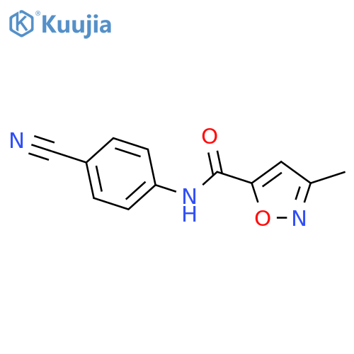 3-Methyl-isoxazole-5-carboxylic acid (4-cyano-phenyl)-amide structure