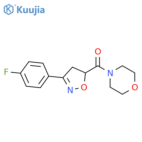 4-{[3-(4-fluorophenyl)-4,5-dihydroisoxazol-5-yl]carbonyl}morpholine structure