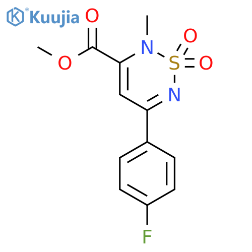 <br>methyl 5-(4-fluorophenyl)-2-methyl-2H-1,2,6-thiadiazine-3-carboxylate 1,1-d ioxide structure