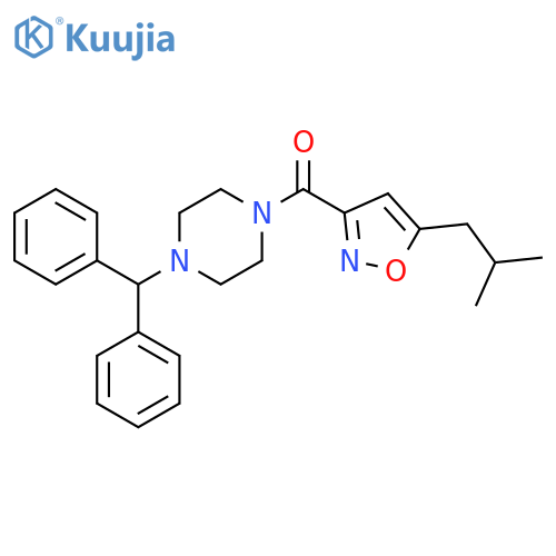(4-Benzhydryl-piperazin-1-yl)-(5-isobutyl-isoxazol-3-yl)-methanone structure